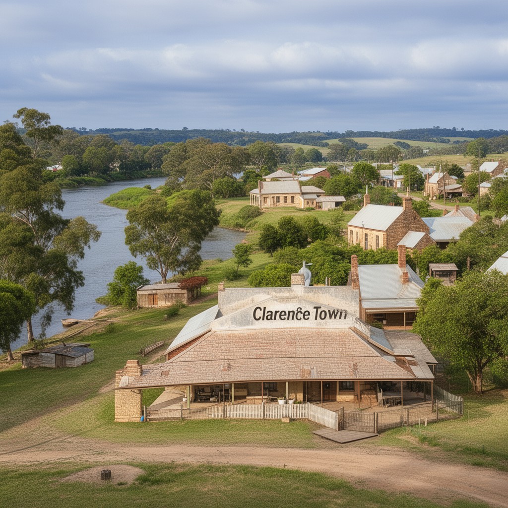 AI-generated illustration of Clarence Town