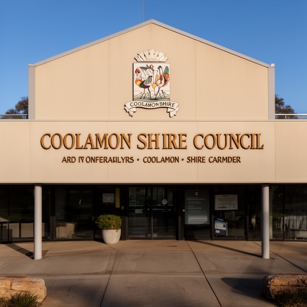 AI-generated illustration of Coolamon Shire Council chambers