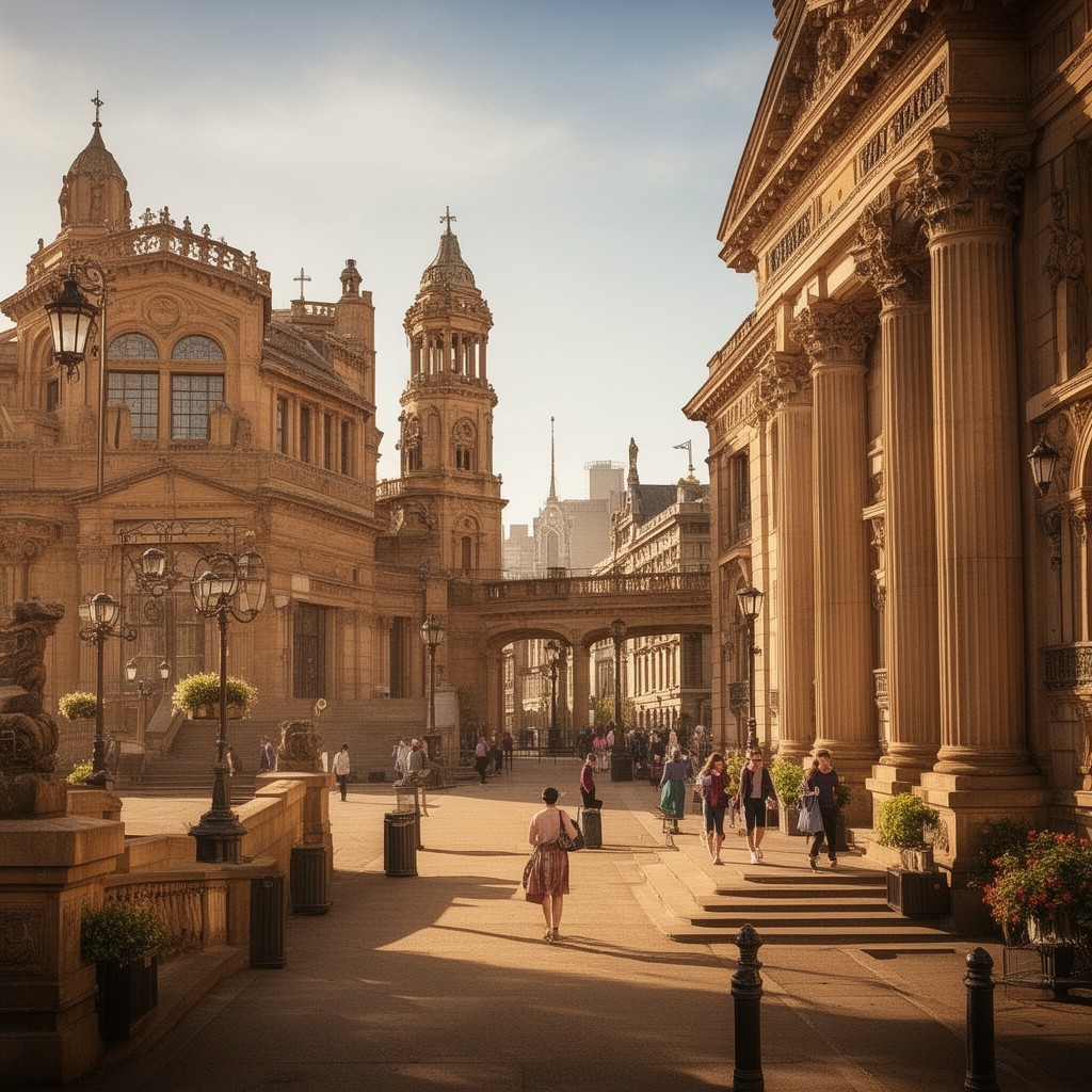 AI-generated illustration of State Library of New South Wales
