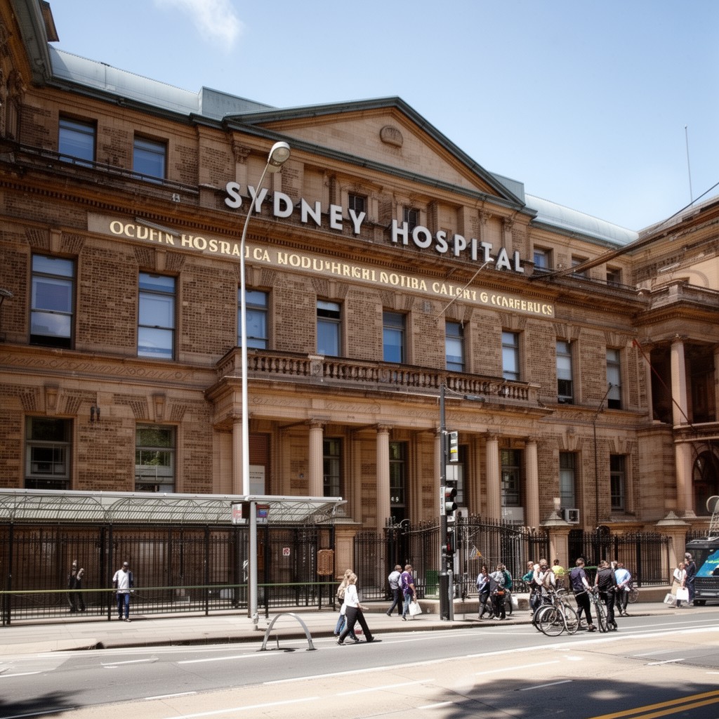 AI-generated illustration of Sydney Hospital