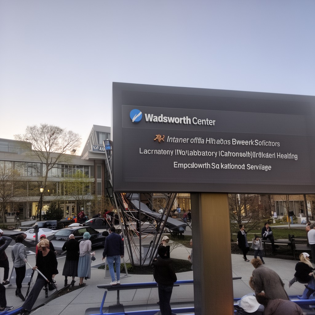 AI-generated illustration of Wadsworth Center