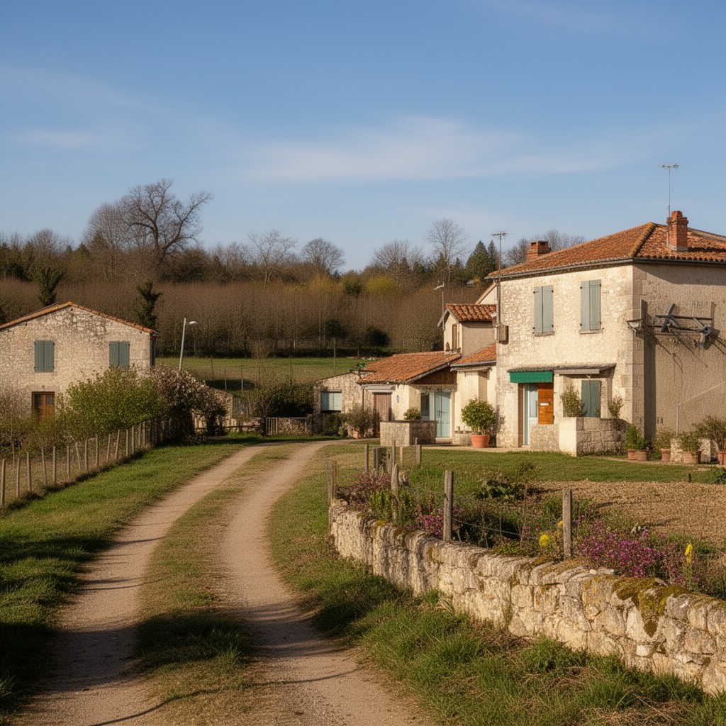 AI-generated illustration of Saint-André-du-Bois, Gironde, France