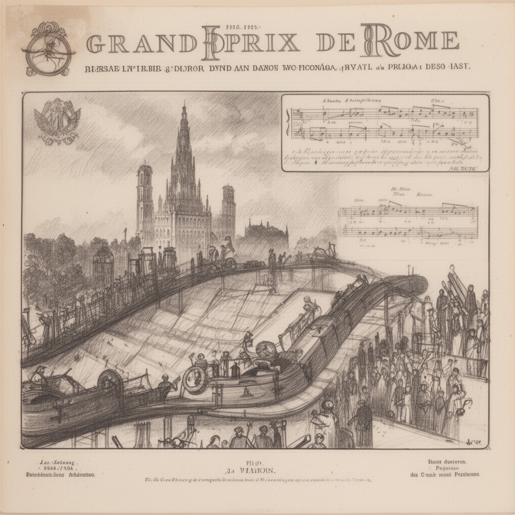 AI-generated illustration of Grand Prix de Rome in music