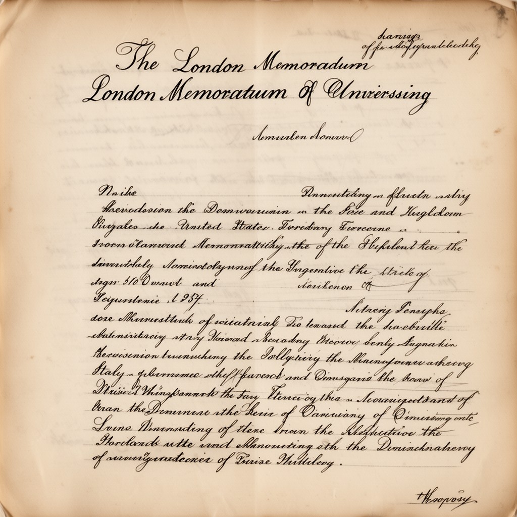 AI-generated illustration of London Memorandum of Understanding (1954)