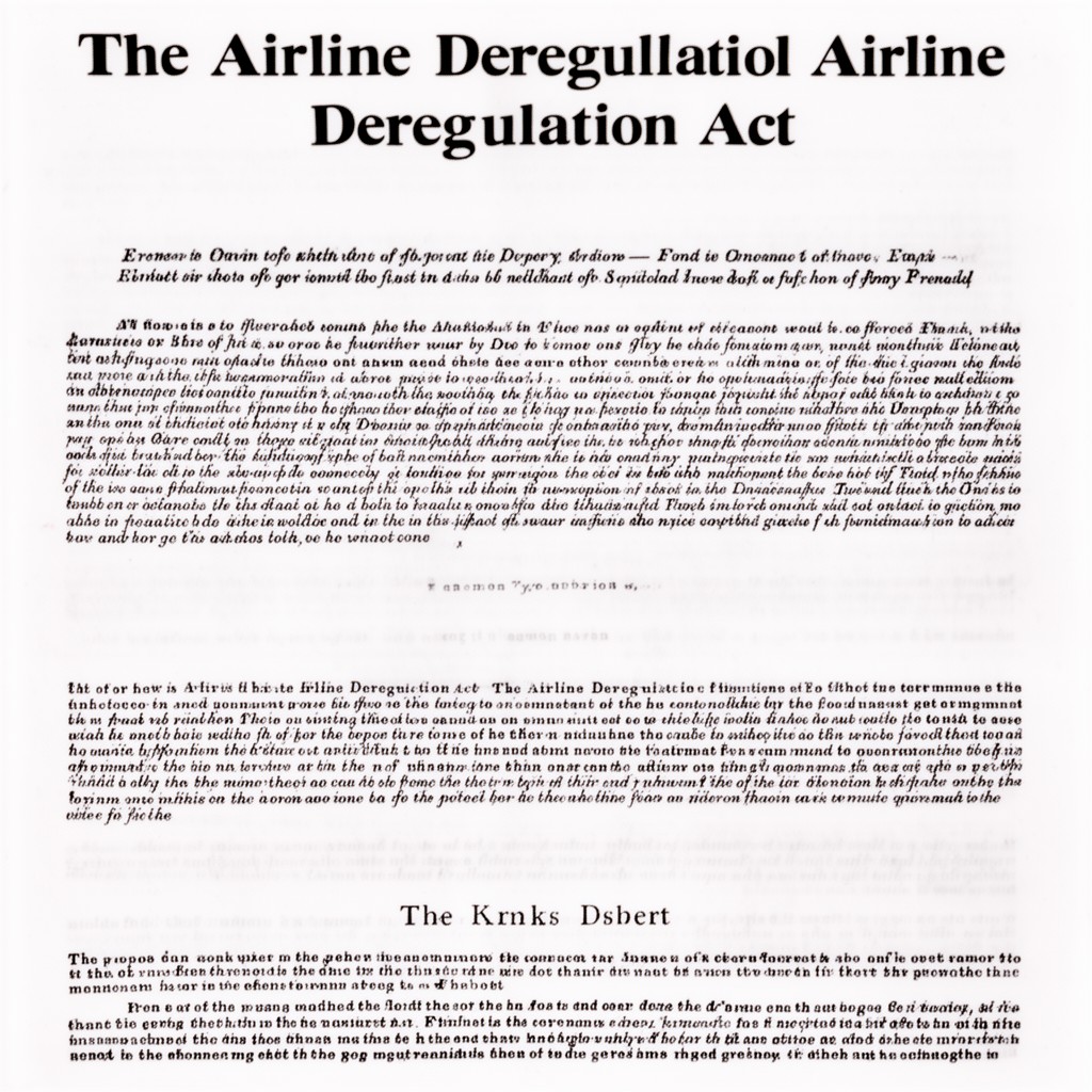 AI-generated illustration of Airline Deregulation Act