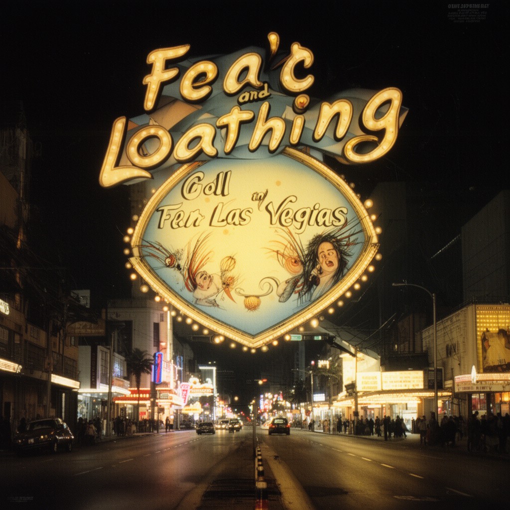 AI-generated illustration of Fear and Loathing in Las Vegas