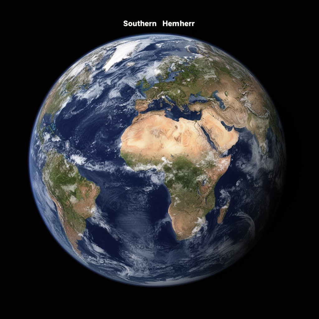 AI-generated illustration of Southern Hemisphere