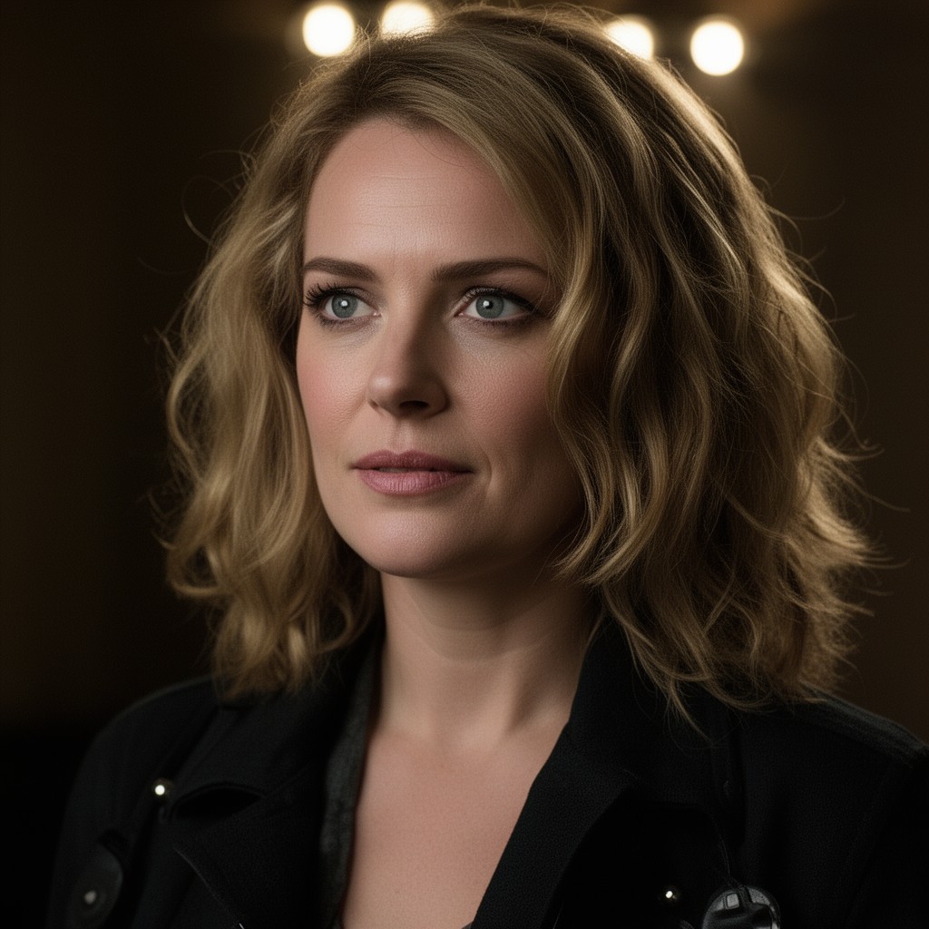 AI-generated illustration of Jennifer Jason Leigh
