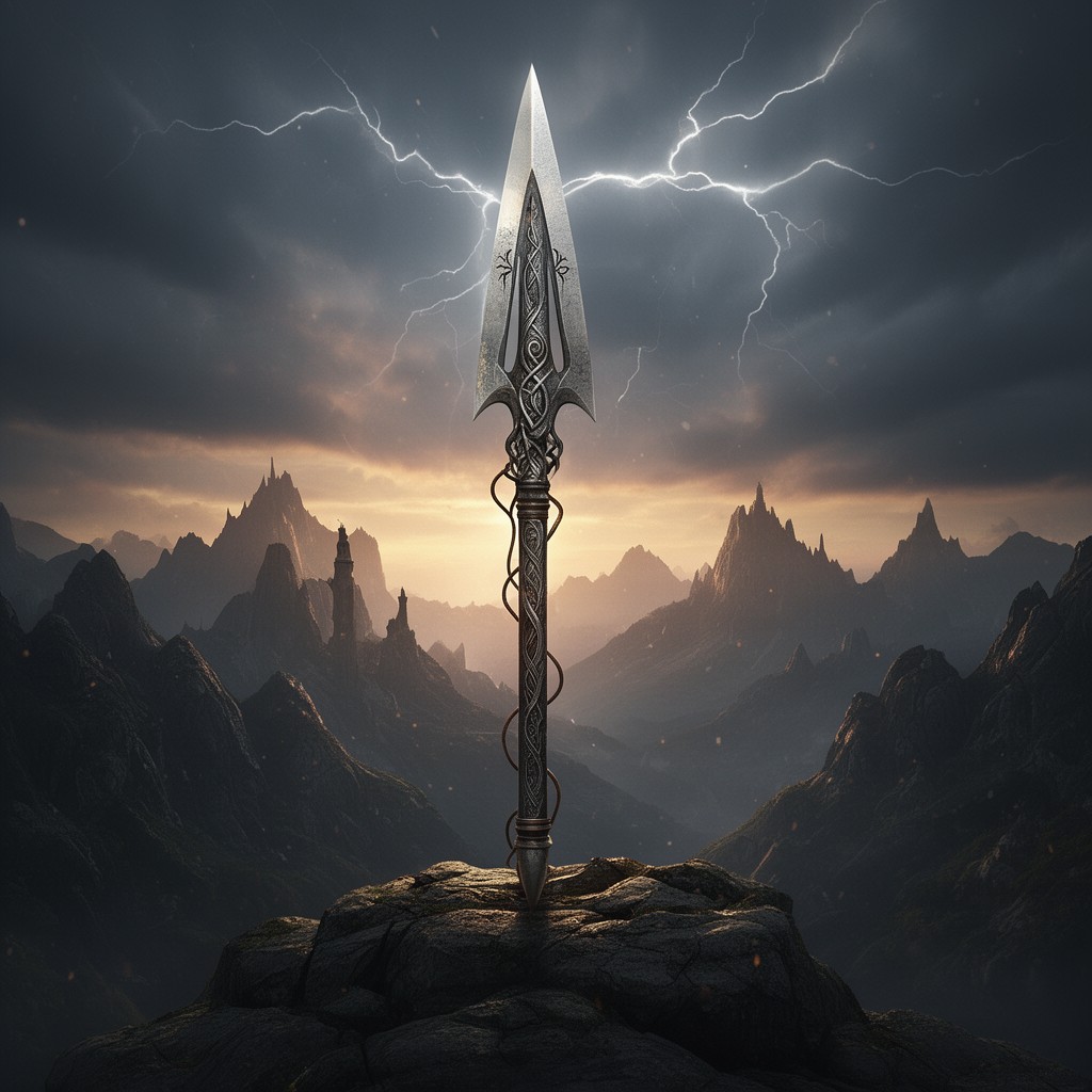 AI-generated illustration of Gungnir