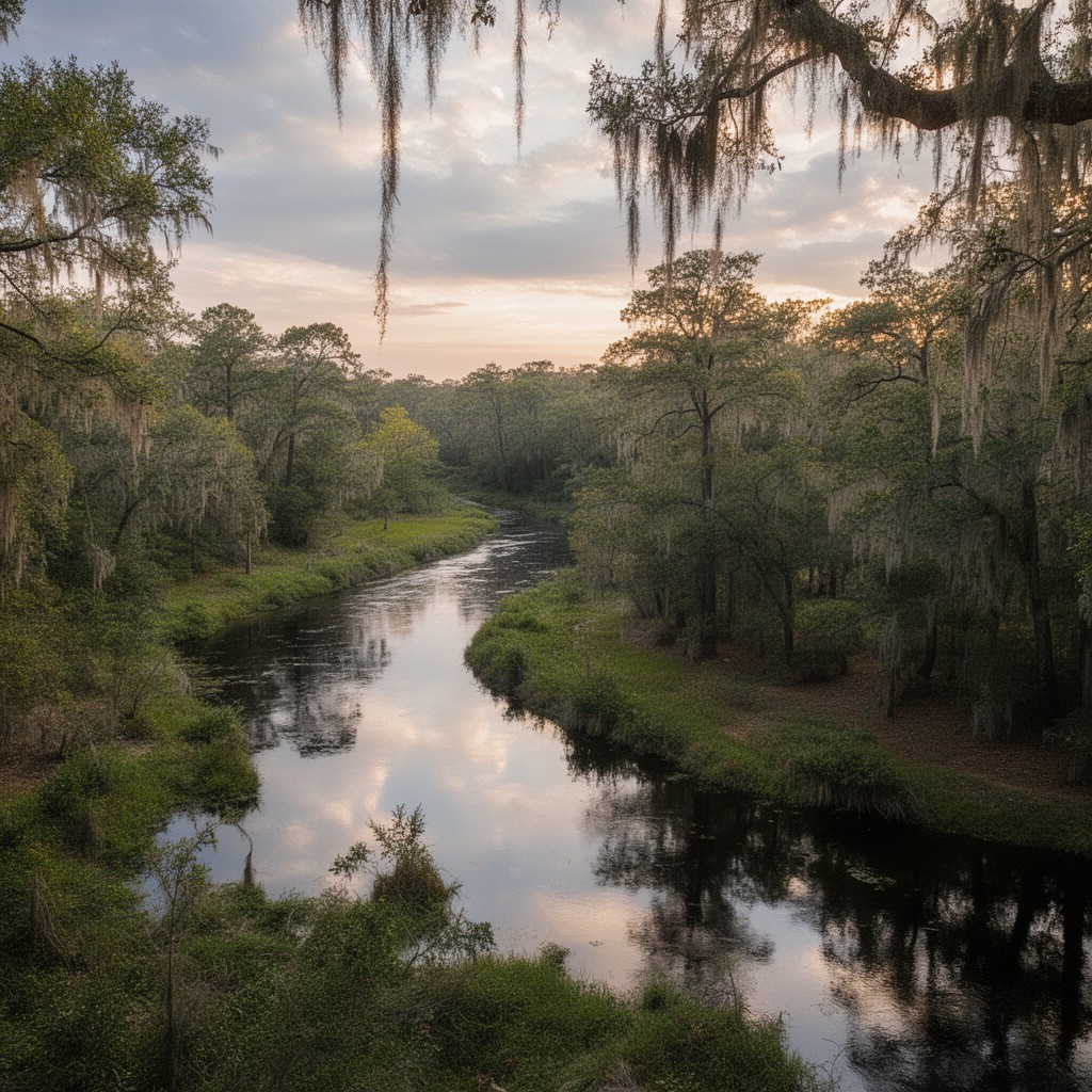 AI-generated illustration of Suwannee Valley, Florida