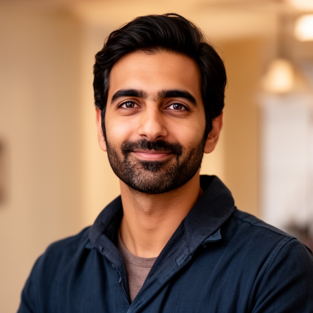 AI-generated illustration of Kumail Nanjiani