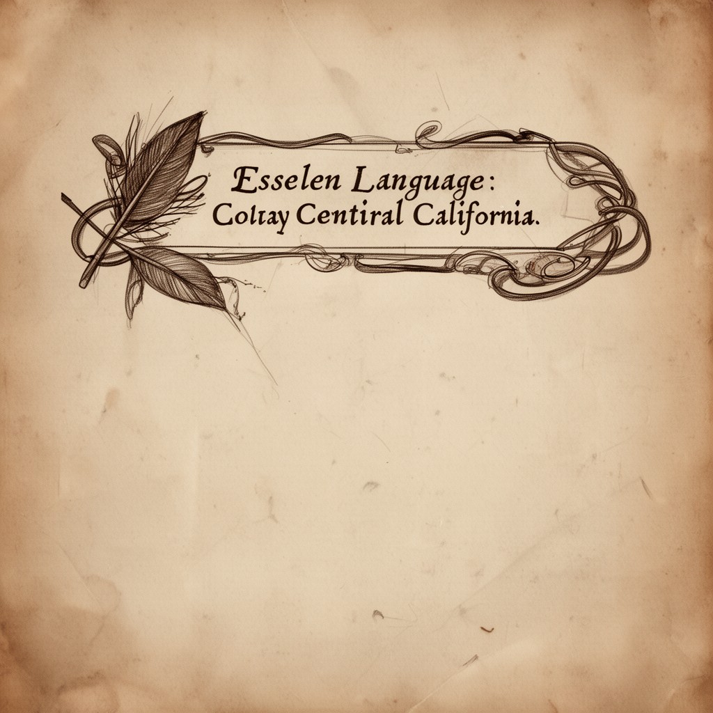 AI-generated illustration of Esselen language