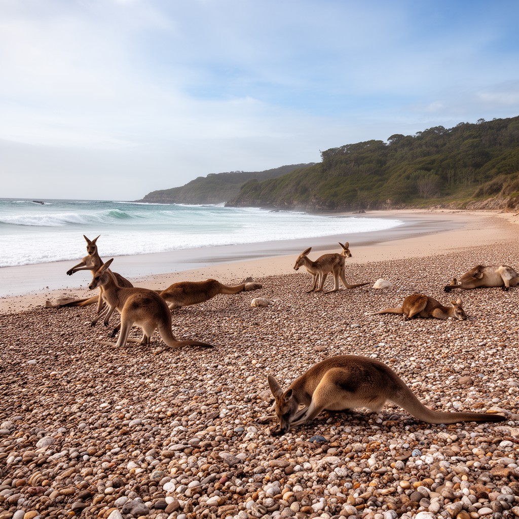 AI-generated illustration of Pebbly Beach