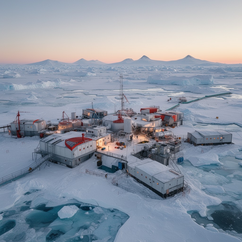 AI-generated illustration of Halley Research Station