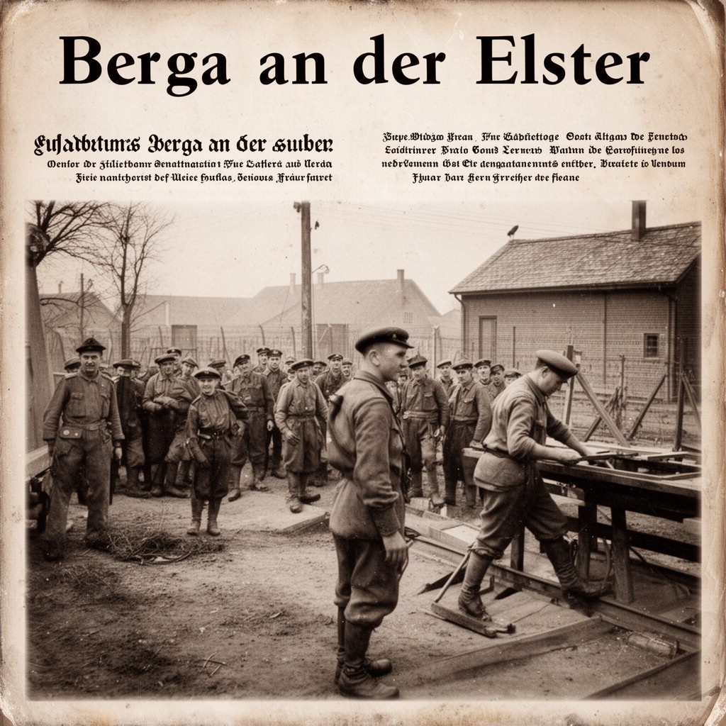 AI-generated illustration of Berga an der Elster subcamp