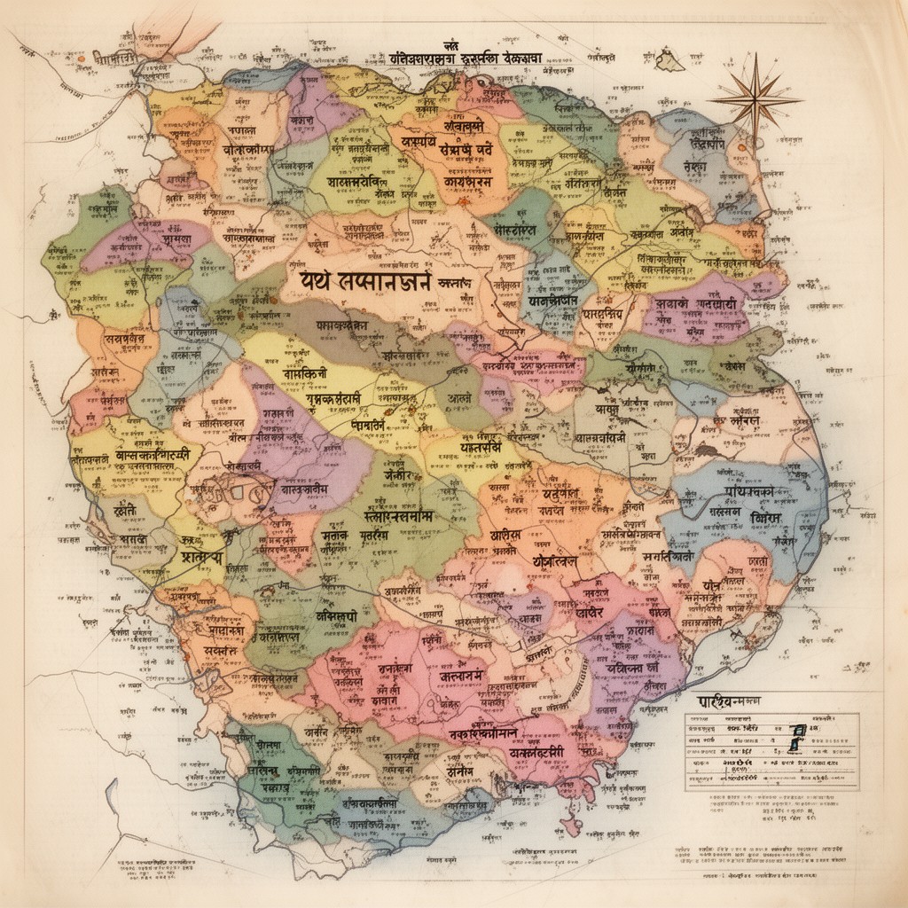 AI-generated illustration of Indo-Aryan languages