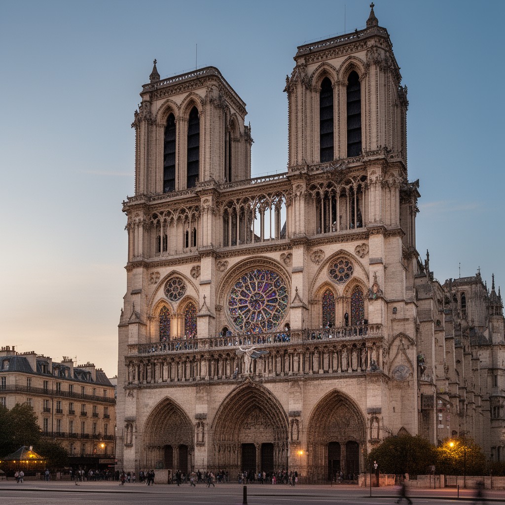 AI-generated illustration of Notre-Dame Cathedral
