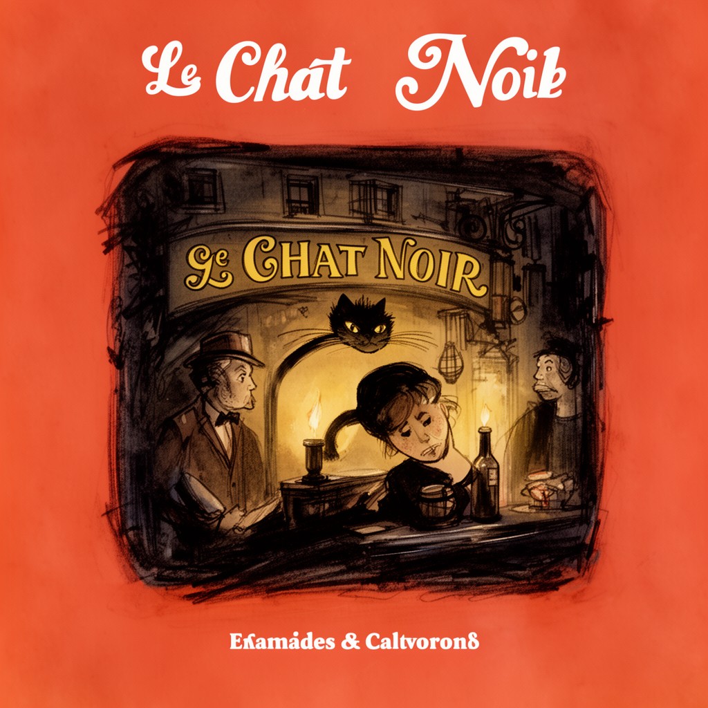AI-generated illustration of Le Chat Noir