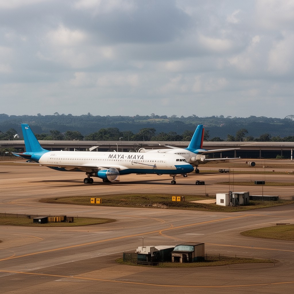 AI-generated illustration of Maya-Maya Airport