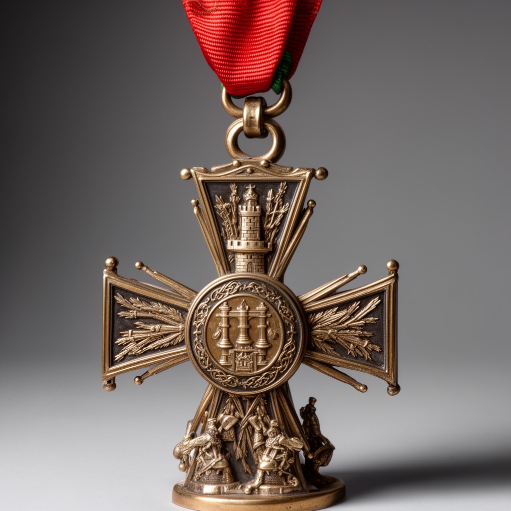 AI-generated illustration of Grand Cross of the Military Order of the Tower and Sword
