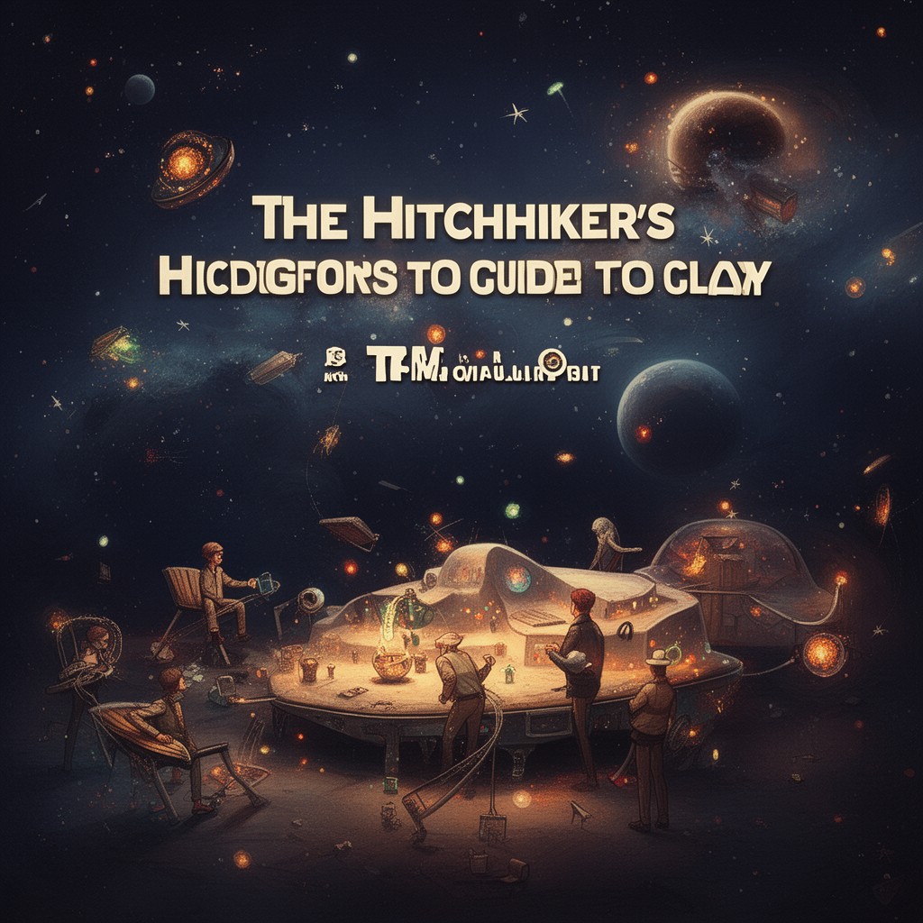AI-generated illustration of The Hitchhiker's Guide to the Galaxy (TV series)