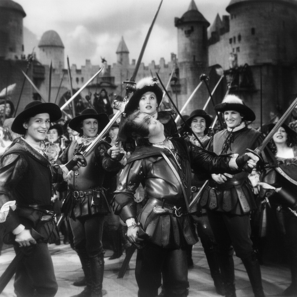 AI-generated illustration of The Three Musketeers (1921 film)