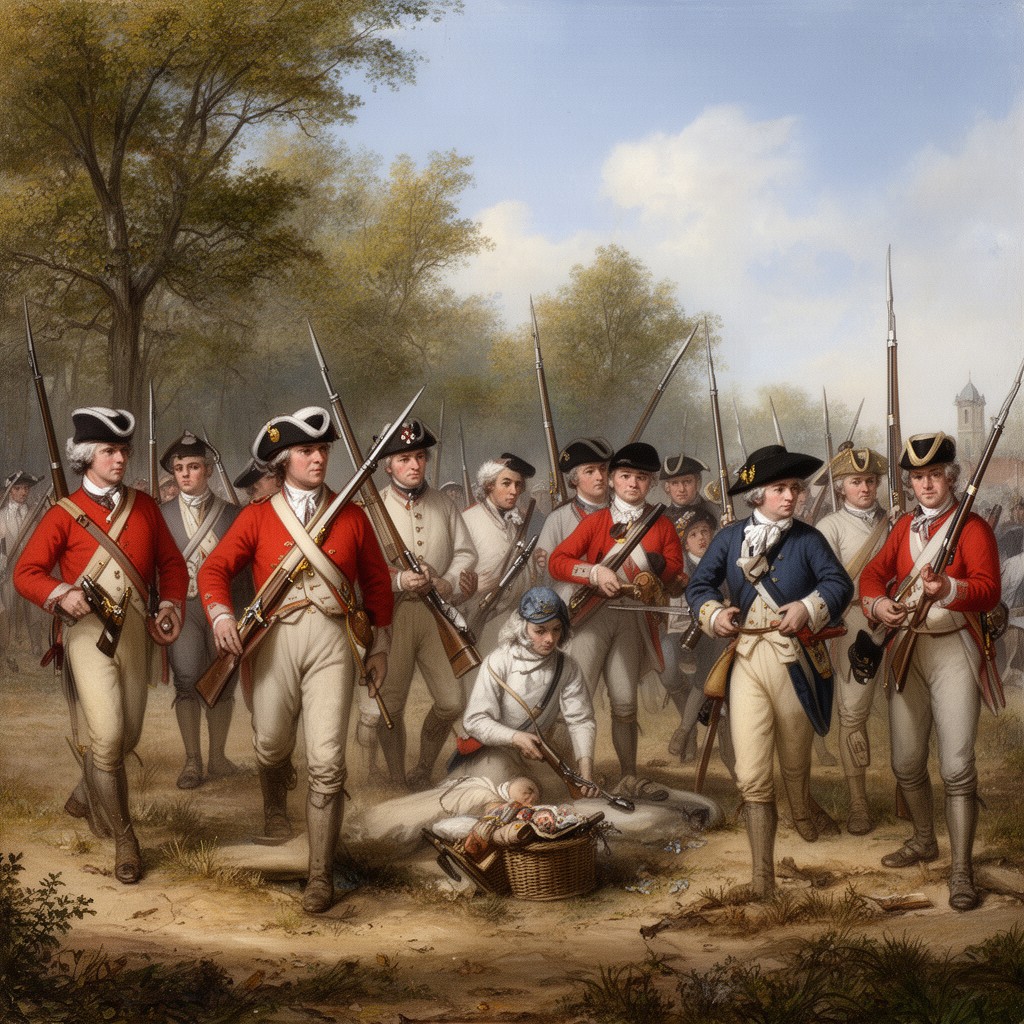 AI-generated illustration of Hessian troops