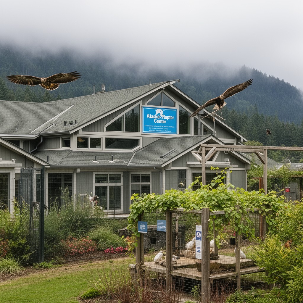 AI-generated illustration of Alaska Raptor Center