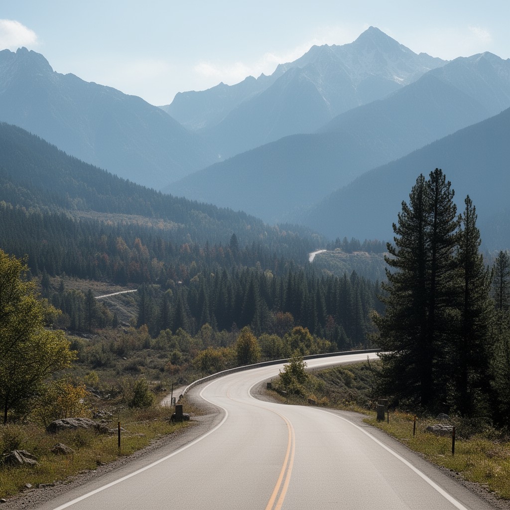 AI-generated illustration of National Scenic Byway