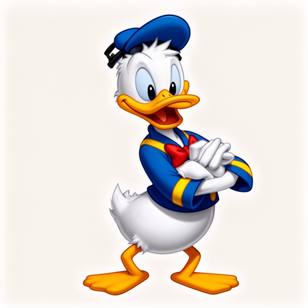 AI-generated illustration of Donald Duck