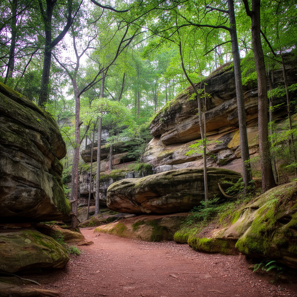 AI-generated illustration of Moss Rock Preserve