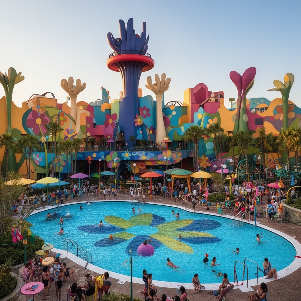 AI-generated illustration of Hippy Dippy Pool