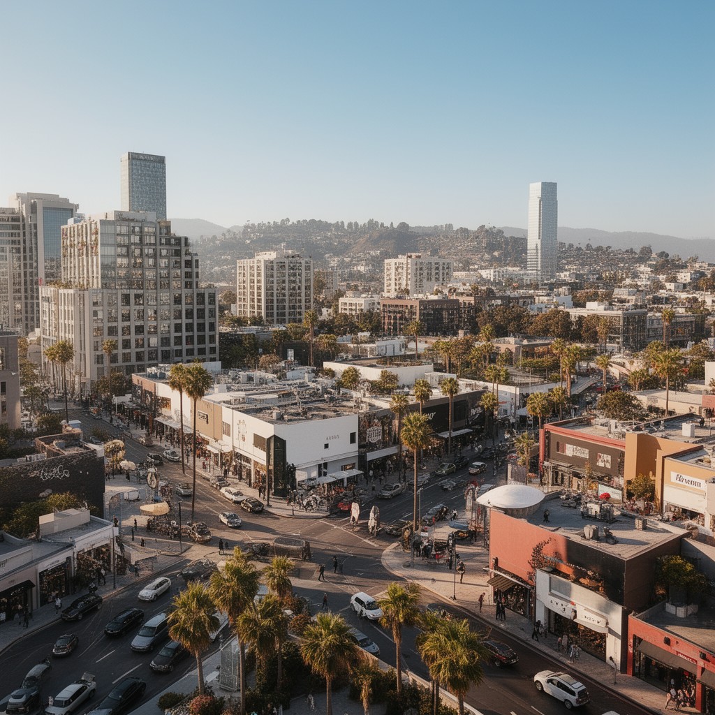 AI-generated illustration of Beverly Grove