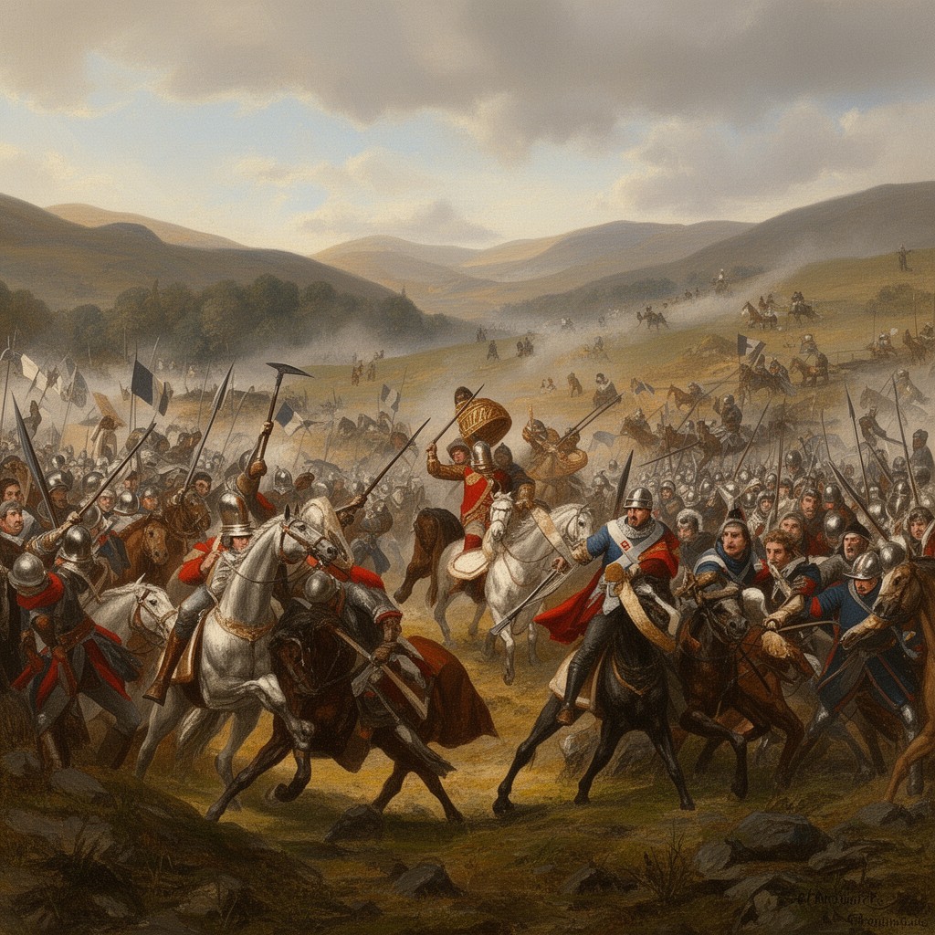 AI-generated illustration of Battle of Methven