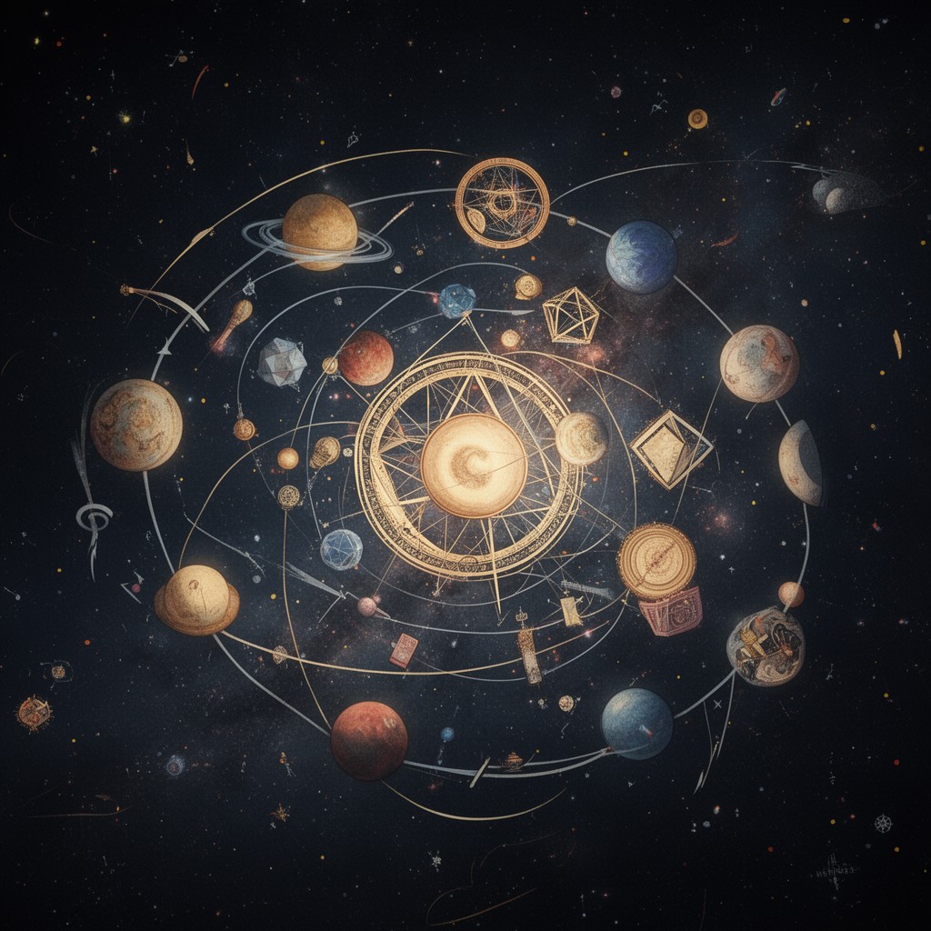 AI-generated illustration of Mysterium Cosmographicum