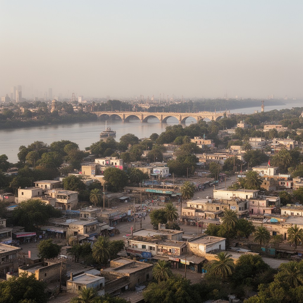 AI-generated illustration of Sukkur