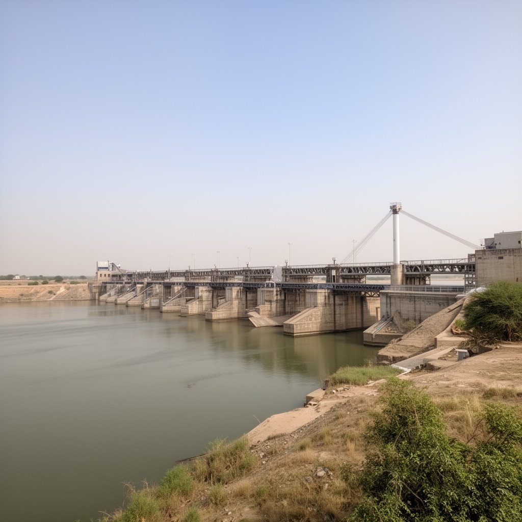 AI-generated illustration of Guddu Barrage