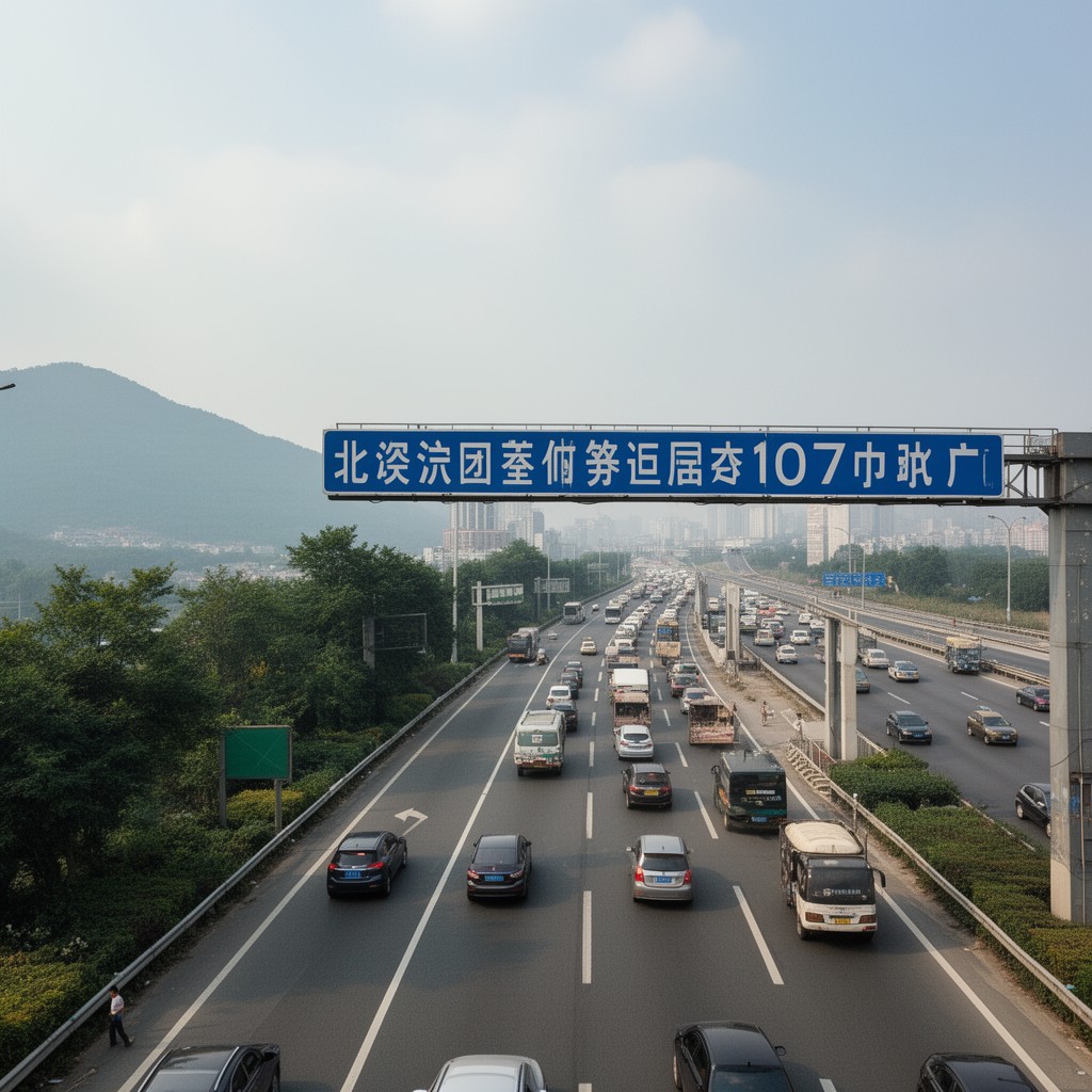 AI-generated illustration of China National Highway 107