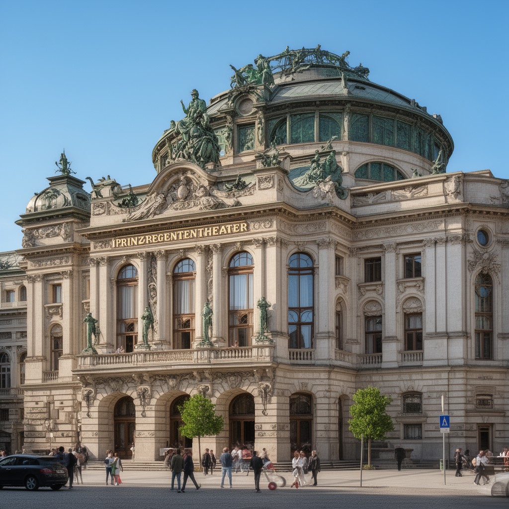 AI-generated illustration of Prinzregententheater, Munich