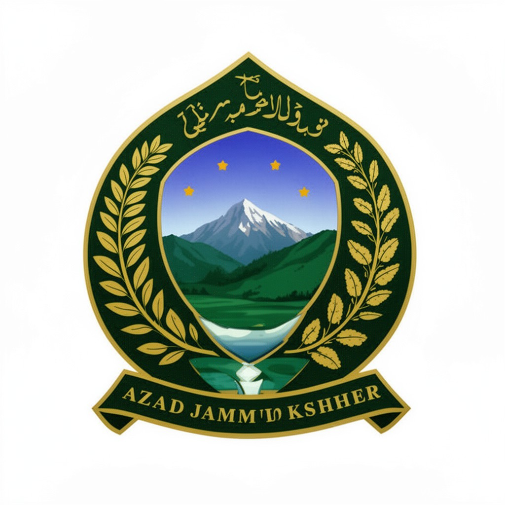 AI-generated illustration of Emblem of Azad Jammu and Kashmir