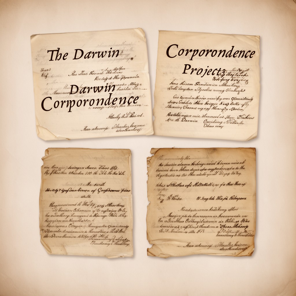 AI-generated illustration of Darwin Correspondence Project