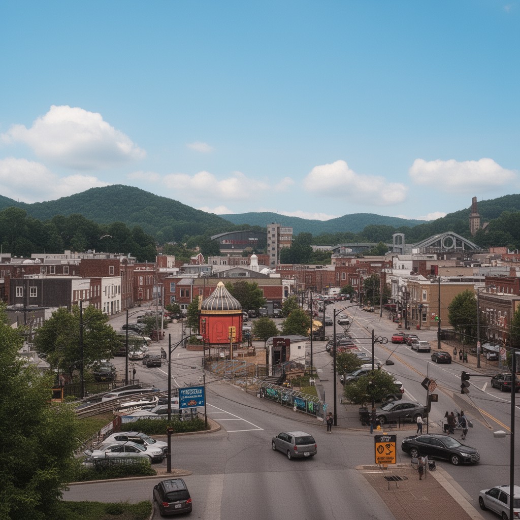 AI-generated illustration of Princeton, West Virginia