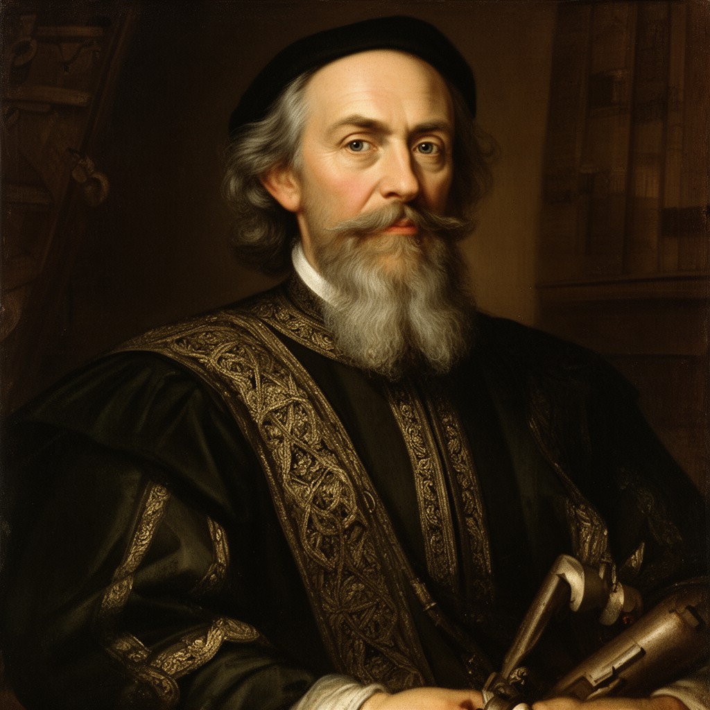 AI-generated illustration of Justus Lipsius
