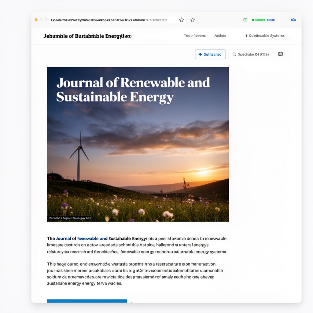 AI-generated illustration of Journal of Renewable and Sustainable Energy