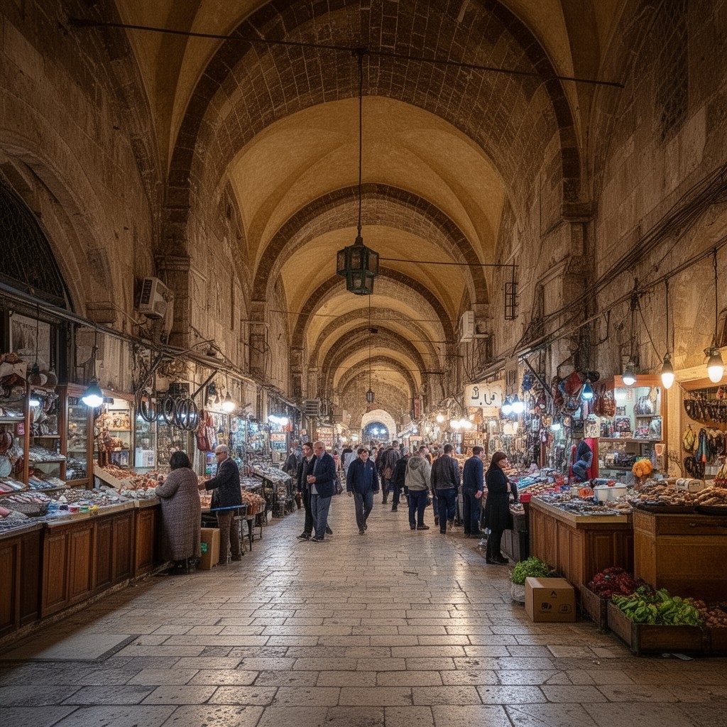 AI-generated illustration of Al-Hamidiyah Souq