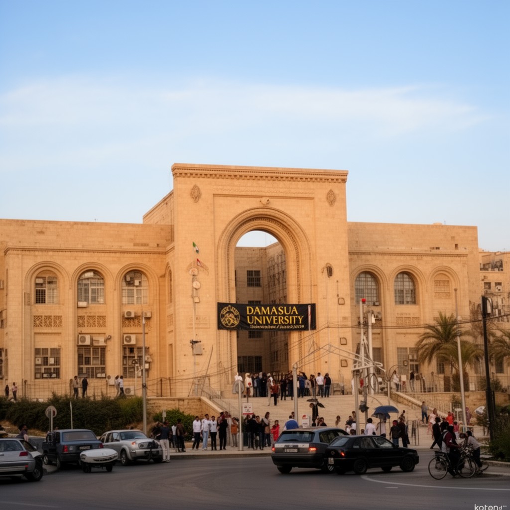 AI-generated illustration of Damascus University
