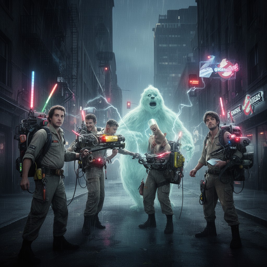 AI-generated illustration of Ghostbusters