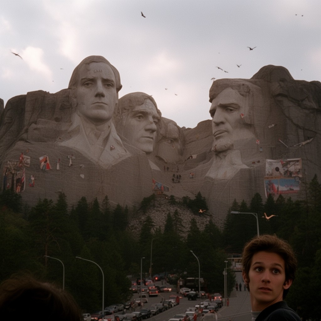 AI-generated illustration of Rushmore