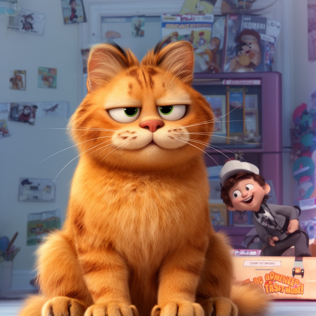 AI-generated illustration of Garfield: The Movie