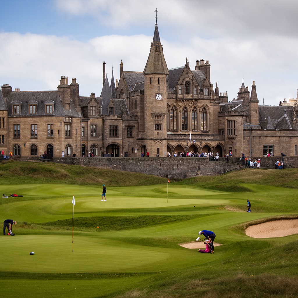 AI-generated illustration of New Course at St Andrews